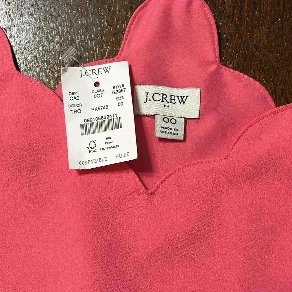 J. crew Scalloped Tank - Pink - Picture 4 of 8